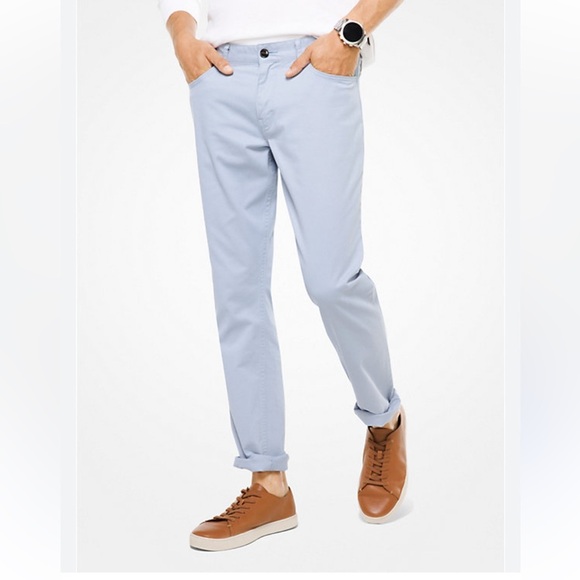 Michael Kors parker slim fit Blue Chinos Relaxed Fit - Picture 1 of 5